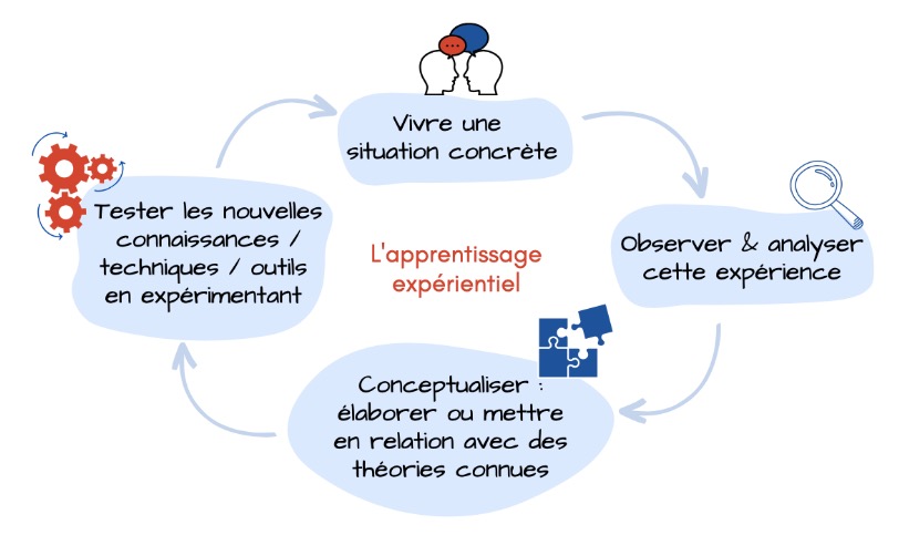 Schéma de l'apprentissage expérientiel